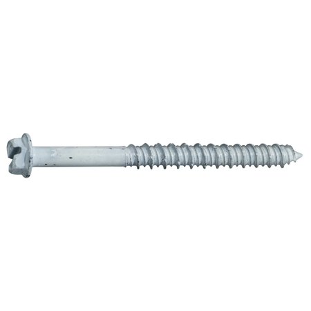 MIDWEST FASTENER Masonry Screw, 1/4" Dia., Hex, 2 3/4 in L, Steel White Ruspert, 100 PK 53728